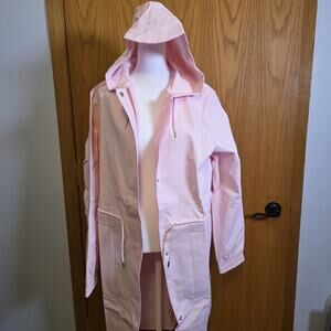 Rains Petal Pink Waterproof Jacket – Size Large Trending Pastel Shade candy